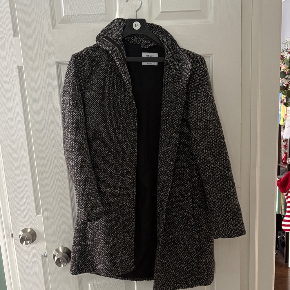 Old Navy Black and White Tweed Jacket
